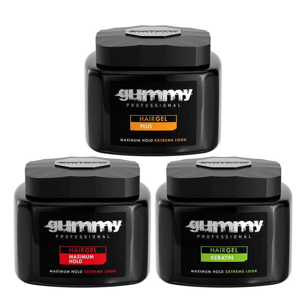GUMMY Hair Gel, 700ml - Maximum Hold, Keratin, Plus - FAST