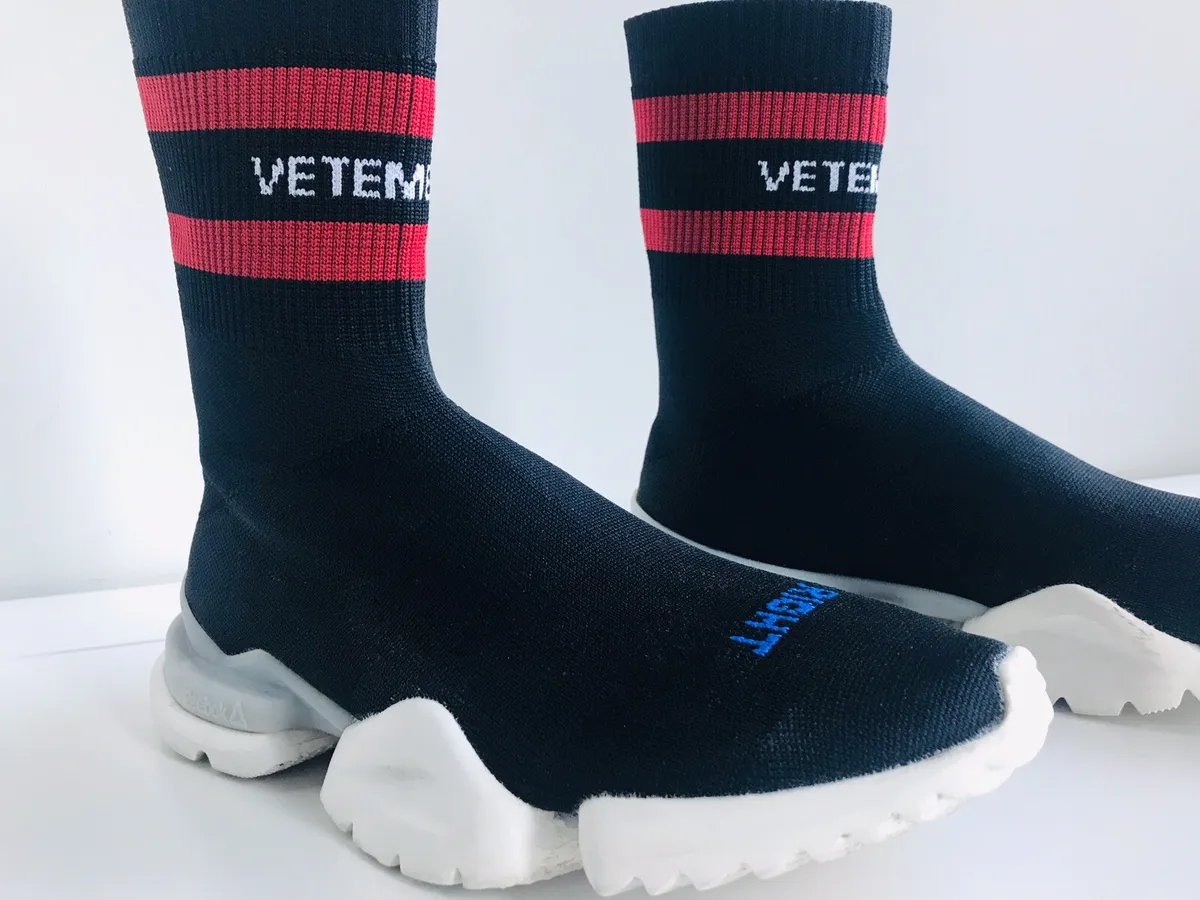 Vetements x Reebok Sock Runner 2018 Sz 8.5 Black W/Box And Tags | eBay