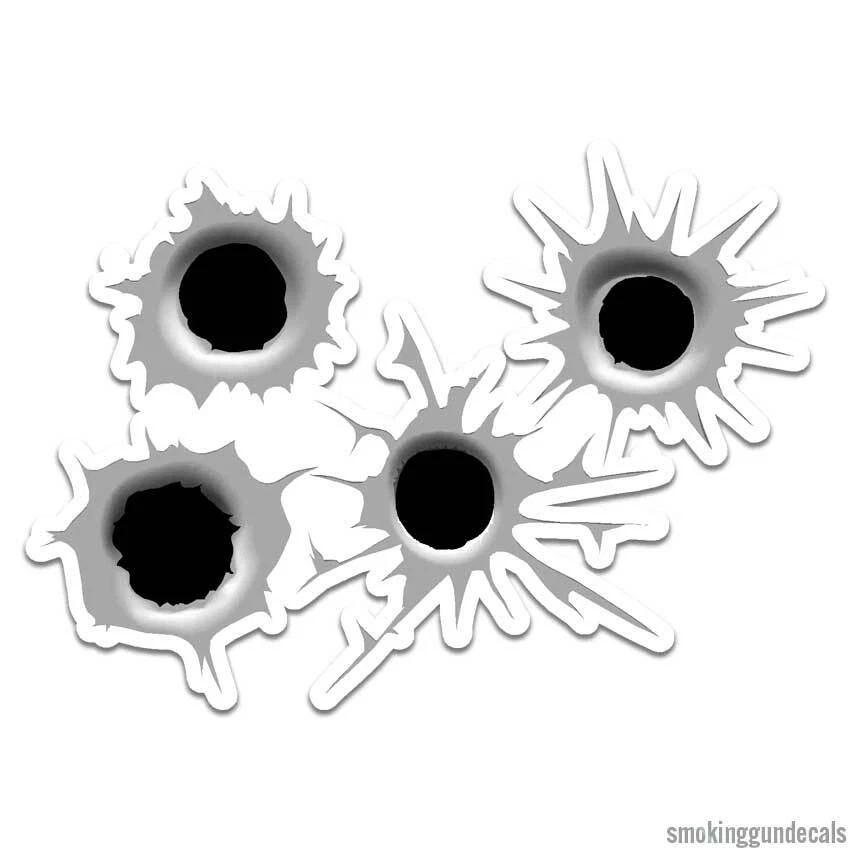 Find STICKER DECAL GUN BULLET HOLES SHOT RACING CAR MONSTER TRUCK RTR RC ATV TATTOO In Default - Foto 4