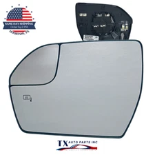 For 2018-2023 FORD Expedition Driver Side Mirror Glass with Spotter Heated