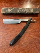 Rare Antique / Vintage German Ground B & S Cowvan, London Straight Razor in Box