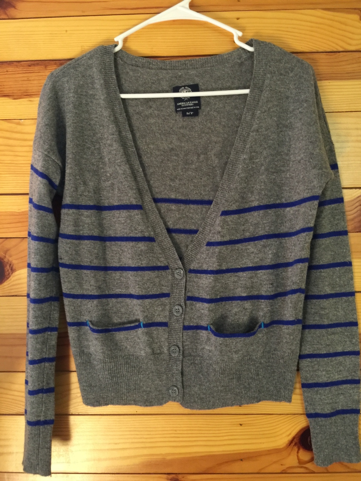 Juniors Gray Cardigan Sweater 