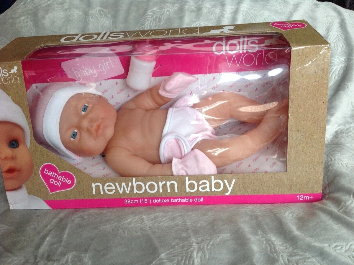Dolls World Newborn Baby Girl Deluxe Doll