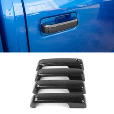 Carbon Fiber Exterior Door Handle Decor Cover Trim Overlay For Ford F150 2015-20