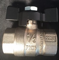 "Kugelhahn Mit FlüGelgriff PN25 1/2\" Ig/Ig Kugelventil Absperrhahn Messing "