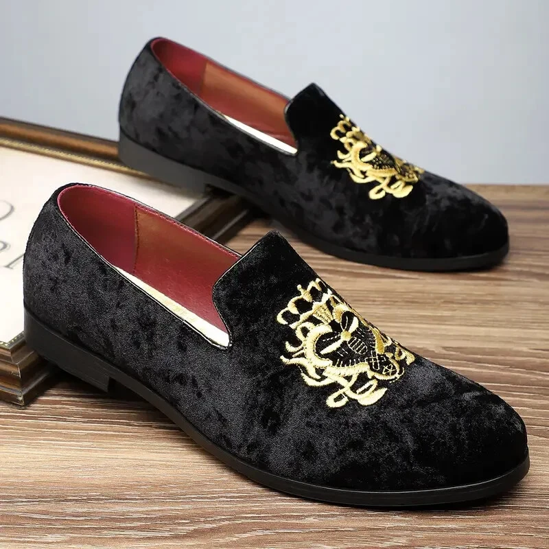Cole Haan Men\'s Black Velvet Tuxedo Smoking Shoes Slip On Loafers Size 8.5 Men main image 4