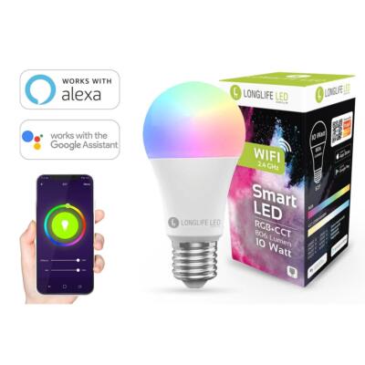 E27 10W RGB+CCT Wi-Fi Smart LED-Lampe 806 Lumen Glühbirne Lampe Leuchtmittel