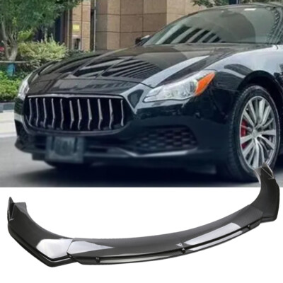 Front Bumper Lip Spoiler Splitter Kit For Maserati Quattroporte Carbon Styl