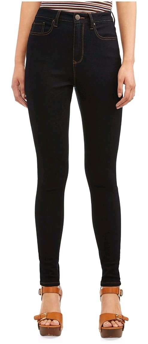 No Boundaries Juniors Jeans Sz 1 Dark Rinse High Rise Skinny Fit Stretch Comfort