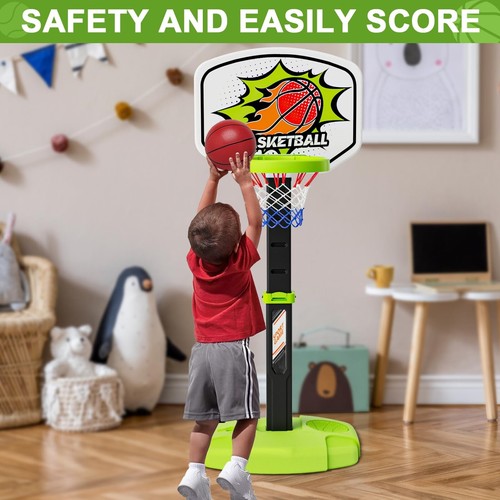 3 in 1 Toddler Basketball Hoop and Tee Ball Set for Boys: Kids Baseball Tee w... - Picture 4 of 8