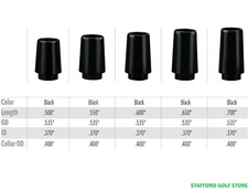 GolfWorks .370" Collared Iron Ferrules High Gloss Parallel Iron Club Ferrules