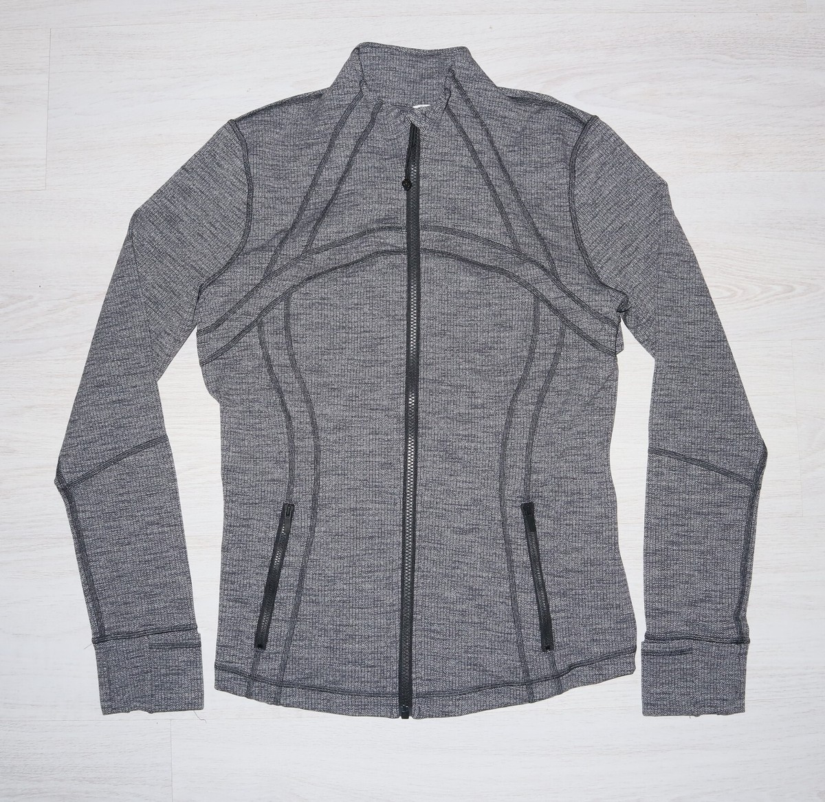 LULULEMON Womens Long Sleeve Define Luon Heathered Black Gray