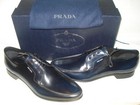 100% AUTHENTIC NEW MEN PRADA BLUE APRON TOE OXFORDS LOAFERS/DRIVERS UK 8/US 9 — photo 7