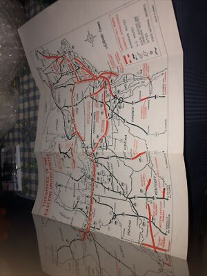 Turnpikes of the Eastern United States MAP Ralph B Adams Ohio Turnpike Comm 1975