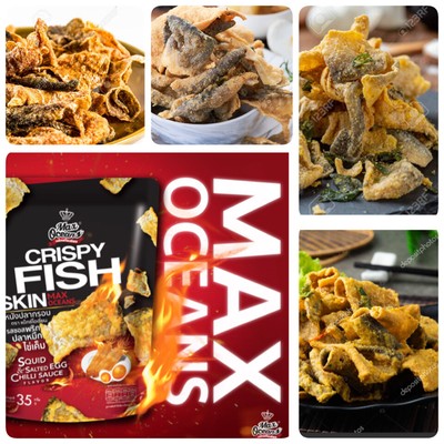 Food & Dry Food Cripy Skin Fish Snack Squid &Salt Egg Chilli Sauce Flavor      
