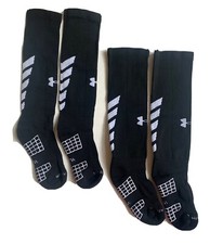 Under Armour UA Over The Calf Socks -Youth Large-Black-2 pairs
