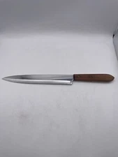 Vintage Robinson Butcher  Knife Wood Handle Stainless Steel 8" Blade  USA