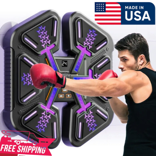 Smart electronic musical punching boxing machine training with Bluetooth and LED