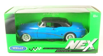 Buick Skylark (blau, mit geschlossenem Verdeck) 1953 1:24 Welly