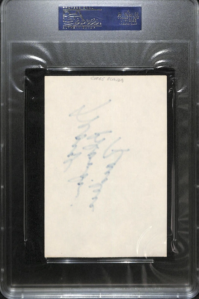 George Blanda Signed 4x6 Index Card PSA/DNA COA Raiders Football HOF Autograph - Image 4 of 4