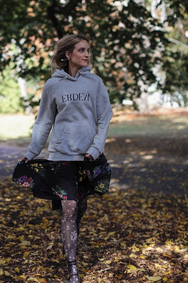 Neu Erdem X H&M Blumenmuster Strumpfhose Schwarz Weiß Xs S M - Bild 3 von 4