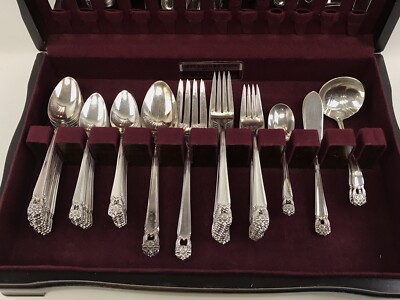 Roger Bros. 84-pc Flatware Set: Eternally Yours Silverware w Roger Bros. 84-pc Flatware Set: Eternally Yours Silverware w
