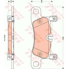 TRW Bremsbeläge GDB1876 Bremsklötze für Porsche Cayenne 92A