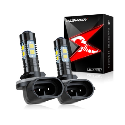 For Ford Escape 2001-2004 2pcs Combo 881 889 Fog Light Bulbs Kit 6000K White 50W