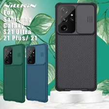 Nillkin For Samsung Galaxy S21 Ultra 5G Armor Slide Camera Ring Back Cover Case