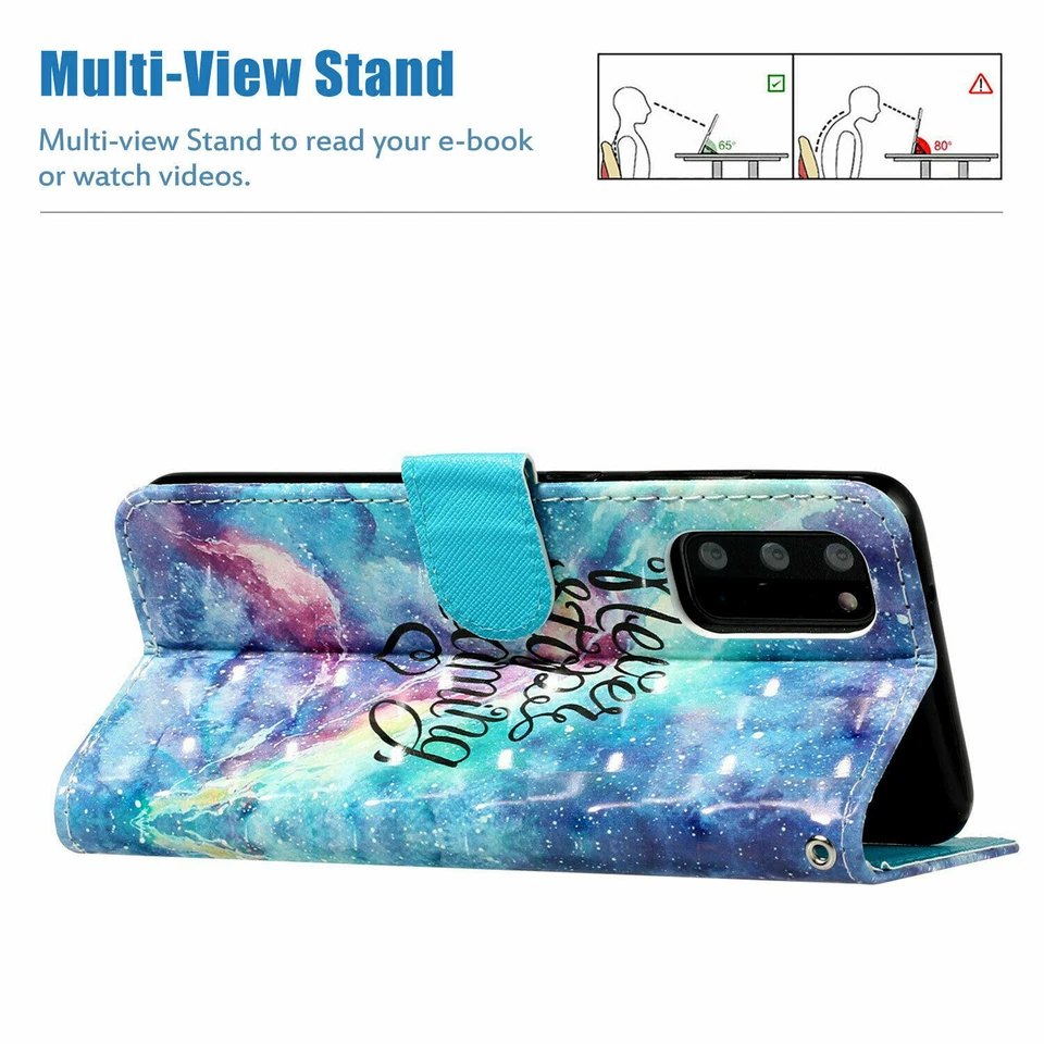 Cat Dog Leather Wallet Flip Phone Case For Samsung S8 S9 S10 S20 S21 Note 9 10 - Image 3 of 4