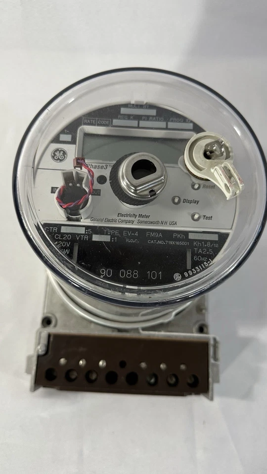 GE PHASE3 Electronic Meter | Type EV-4 FM9A | CAT.NO.719X165001.REG TYPE KRC-901 - Image 2 of 4