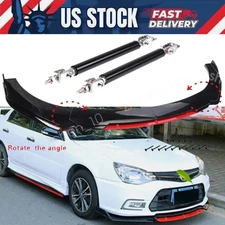 For Honda Accord Front Bumper Lip Body Kit Splitter Spoiler Glossy Black Red