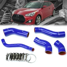 HPS Blue Silicone Intercooler Hose Kit For Hyundai 13-17 Veloster 1.6L Turbo