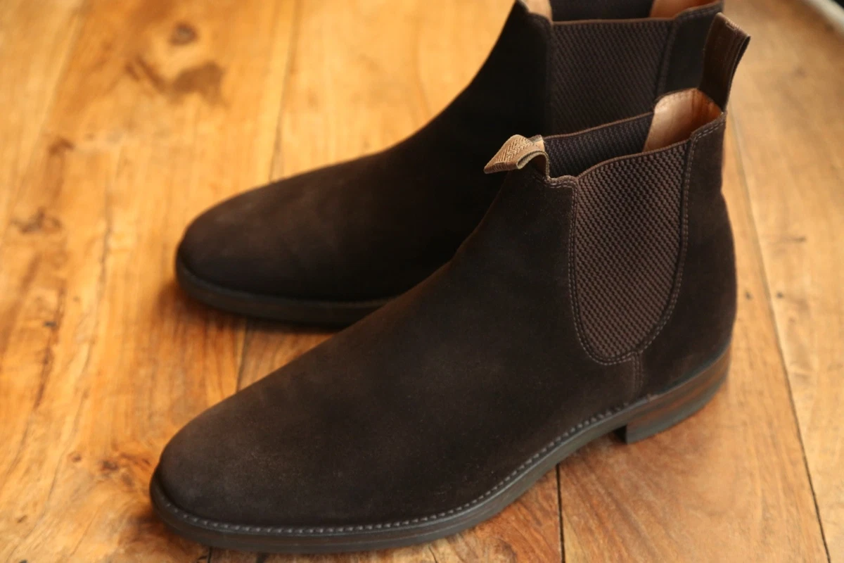 GOOD MAN BRAND Distressed Suede Chelsea Boots Russell Wilson 14 Brown Italy Chelsea Suede Brown Boots for Men for sale | eBay UK main image 4
