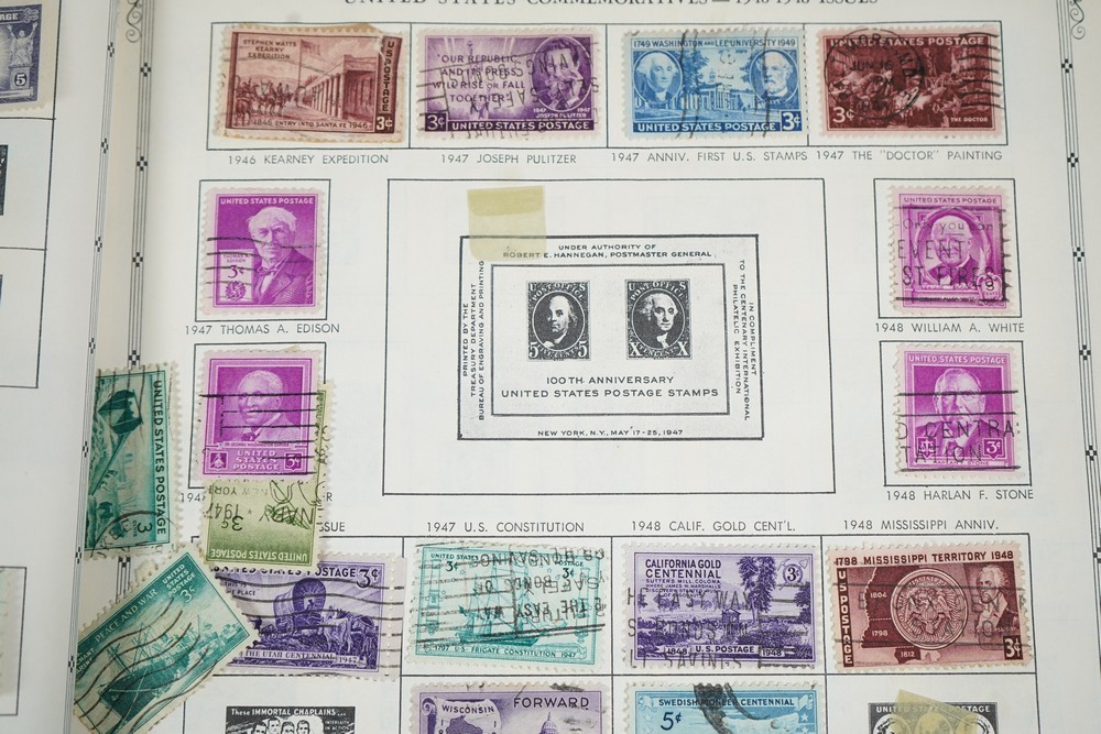 US & WORLDWIDE 1860s-1950s COLLECTION OF 2,750+ STAMPS MINT & USED IN ALBUM
