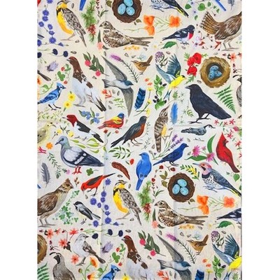 Feathered Friends Birds & Botanicals 100% Cotton Kitchen Towel by 1canoe2