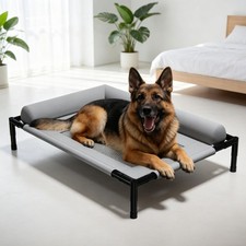 Elevated Dog Bed with Pillow Breathable Cooling Dog Cat Cot Outdoor Pet Hammock