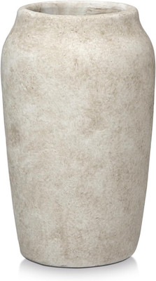 Rustic Vintage Ceramic Vase, 9.06'' Farmhouse Table Decor with Wide Mouth, Large