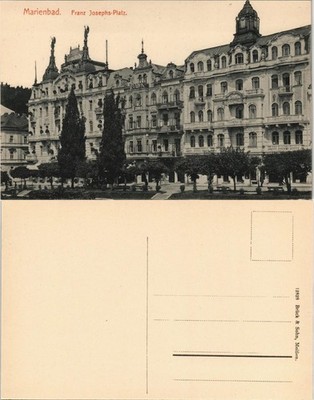 Postcard Marienbad Mariánské Lázně Franz Josephs-Platz 1912