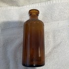 Vintage Amber Brown Glass Lysol Bottle, Script Cursive USA 6" — photo 5