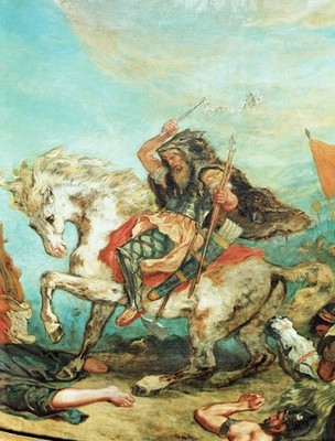 Delacroix - Attila und seine Pferde überrannt Italien und tha Kunst (Ausschnitt) - 1843-47 A1