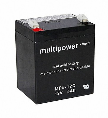 Blei Gel Akku Multipower-MP5-12C 12V 5Ah zyklenfest