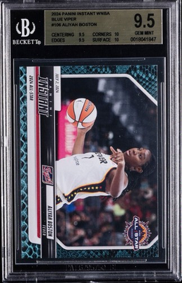 #ad 2024 PANINI INSTANT WNBA ALLSTAR BLUE VIPER 1 1 #106 ALIYAH BOSTON BGS 9.5 FEVER $499.99