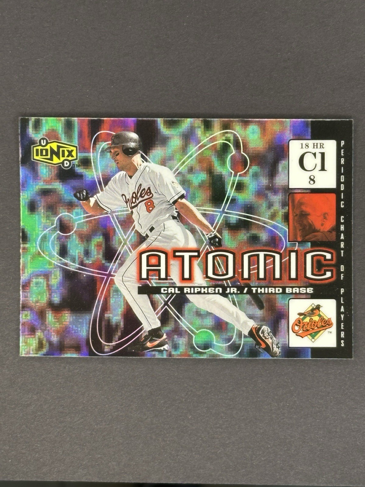 2000 Upper Deck UD Ionix Atomic Insert Cal Ripken Jr #A7 Baltimore Orioles HOF