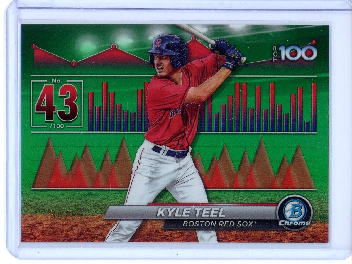 Kyle Teel Bowman Scouts' Top 100 Green Refractors /99 2024 Bowman #BTP-43