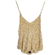 Abercrombie Fitch Cami Floral Babydoll Camisole Women Top Small Tie Cami Boho