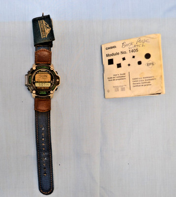 CASIO PROTREK PRT-30 1405 With Altimeter Works great, new battery installed.
