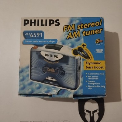 PHILIPS AQ6591 STEREO RADIO CASSETTE PLAYER AM-FM Radio Works Tape Not