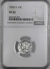 1926-S  10C  MERCURY SILVER DIME  "SAN FRANCISCO"   NGC VF25  #8405235-029