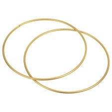 2Pcs 7" Round Metal Floral Hoop Wreath Frame Ring Wedding Party Wall Hanging